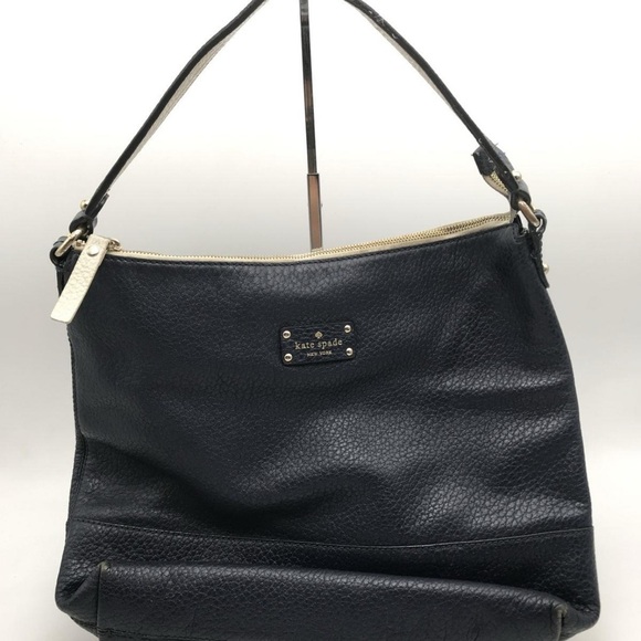 SOLD Kate Spade New York Black Pebbled Leather Shoulder Bag - Open to Offers - Picture 7 of 8